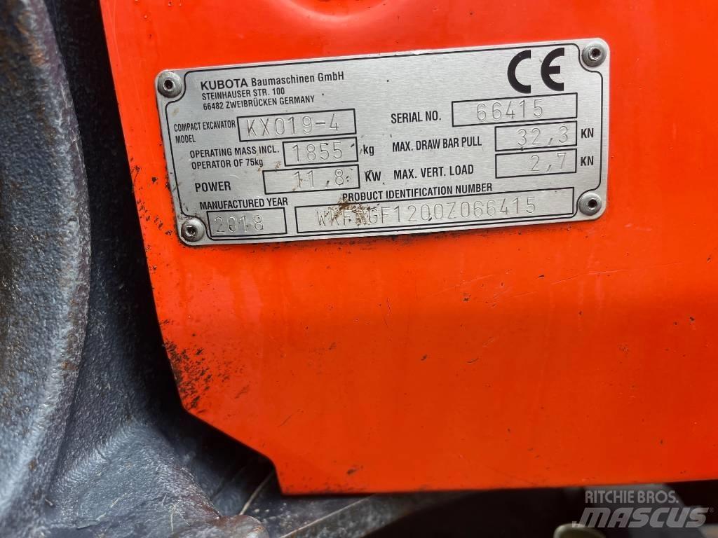 Kubota KX019-4 Minikaivukoneet < 7t