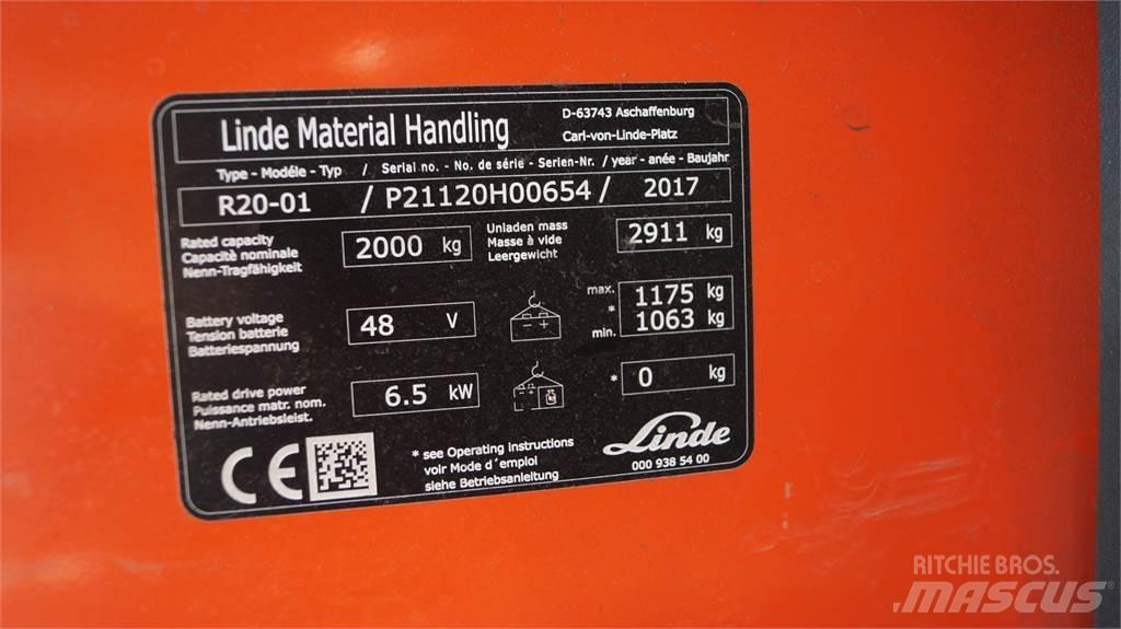 Linde R20 Työntömastotrukit