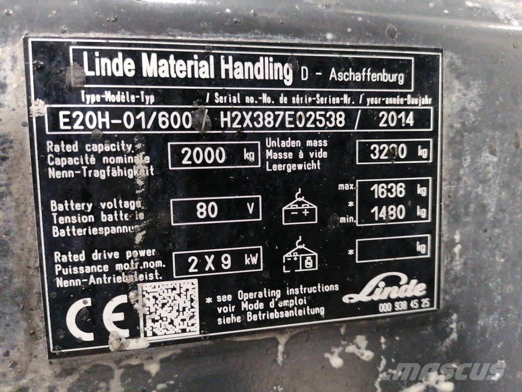 Linde E20H-01/600 Sähkötrukit