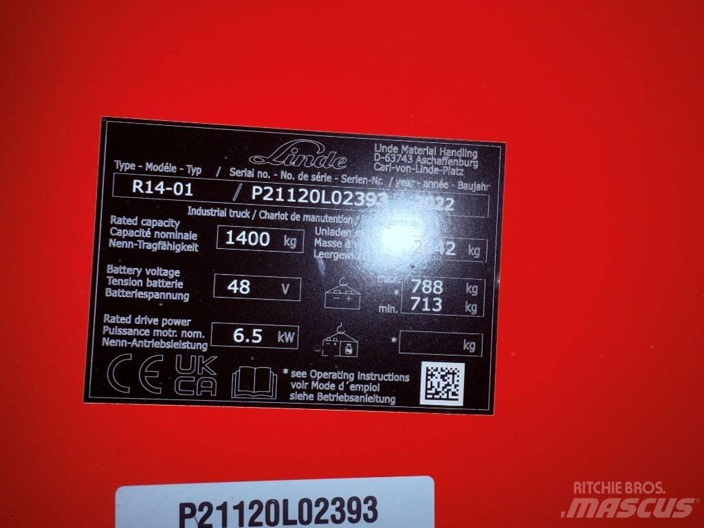 Linde R14/1120 Työntömastotrukit