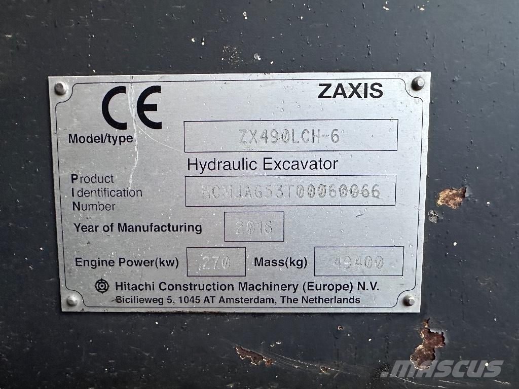 Hitachi ZX 490 LCH Telakaivukoneet
