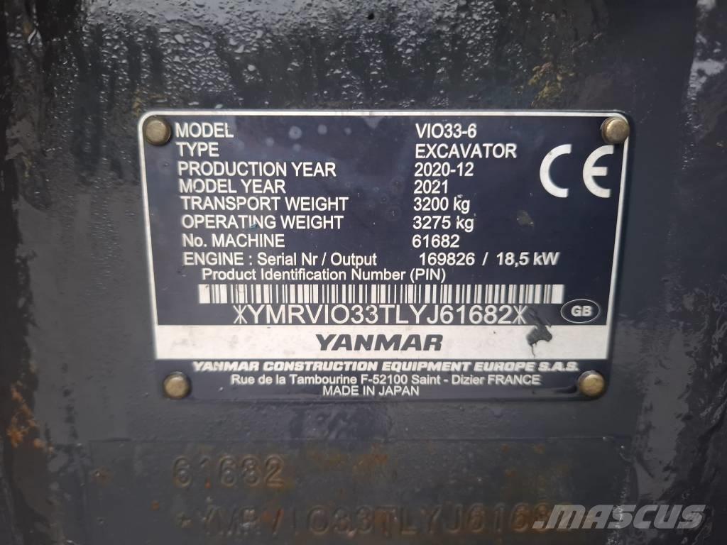 Yanmar Vio 33-6 Minikaivukoneet < 7t