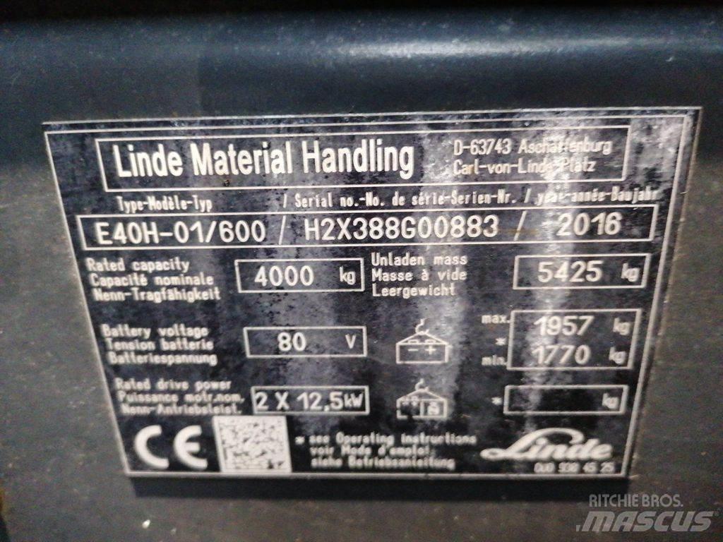Linde E40H-01/600 Sähkötrukit