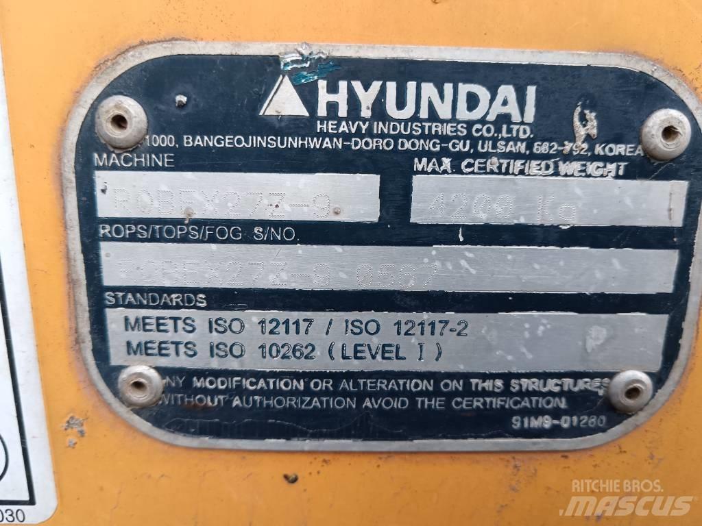 Hyundai Robex 27 Z-9 Minikaivukoneet < 7t