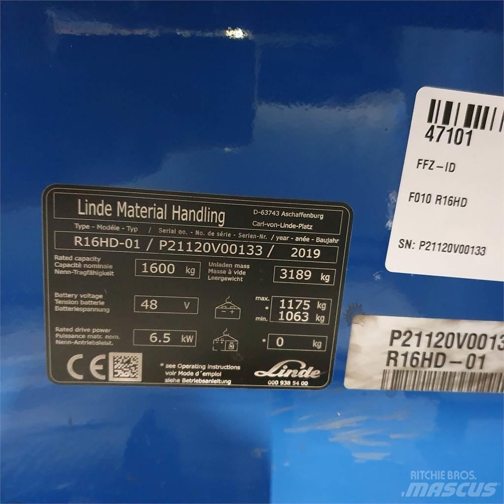 Linde R16HD Työntömastotrukit