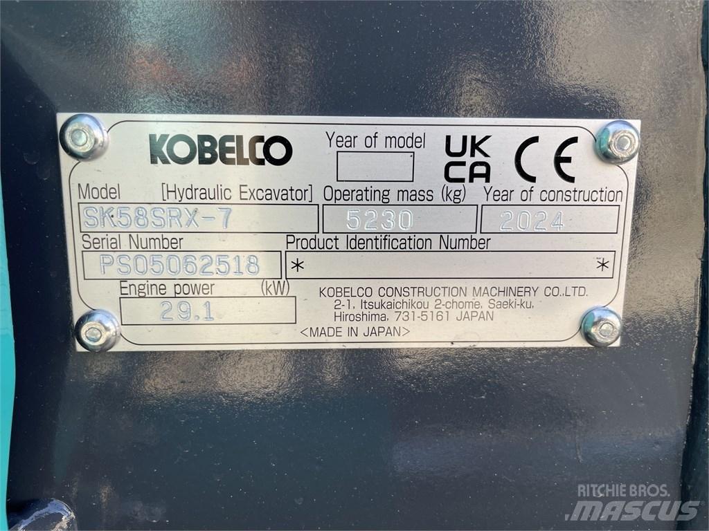 Kobelco SK 58 SRX-7 Minikaivukoneet < 7t