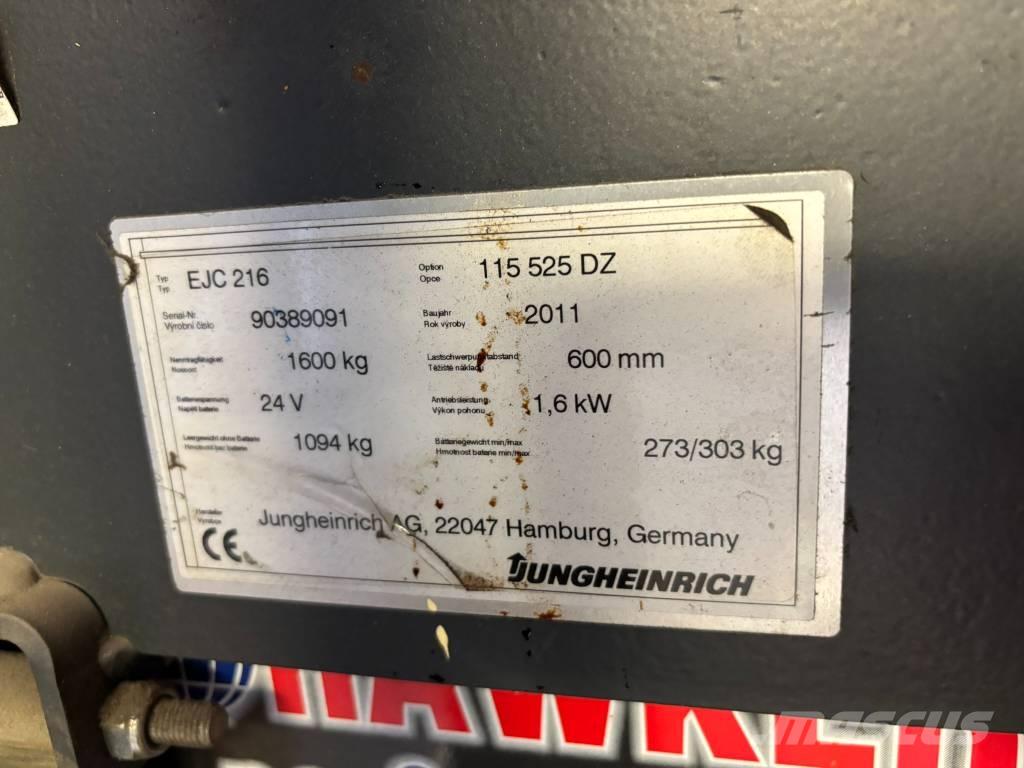 Jungheinrich EJC216 Käyden ajettavat pinoamistrukit