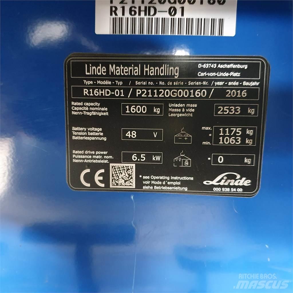 Linde R16HD Työntömastotrukit