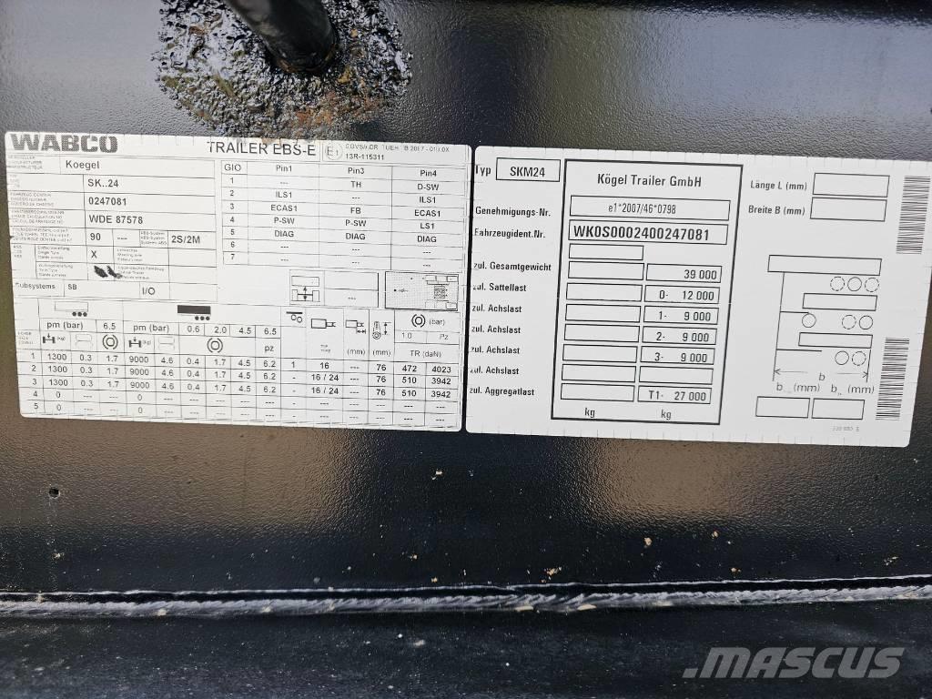 Kögel SKM24 Kippipuoliperävaunut