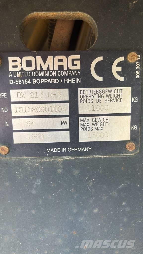 Bomag BW 213 D-3 Yksivalssijyrät