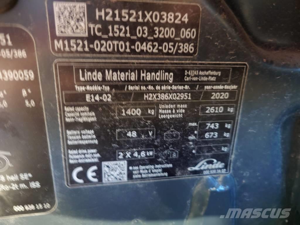 Linde E14/386 Sähkötrukit