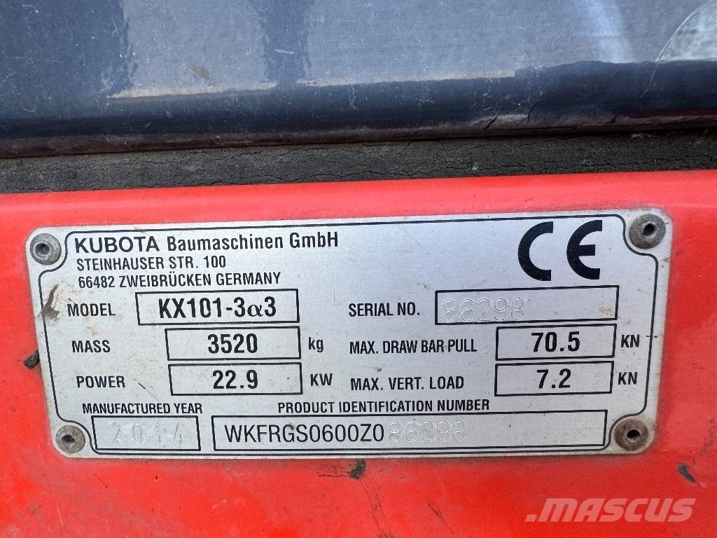 Kubota KX 101-3 A 3 Minikaivukoneet < 7t