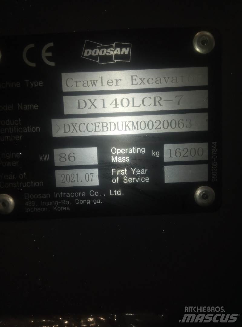 Doosan DX140LCR-7 Telakaivukoneet