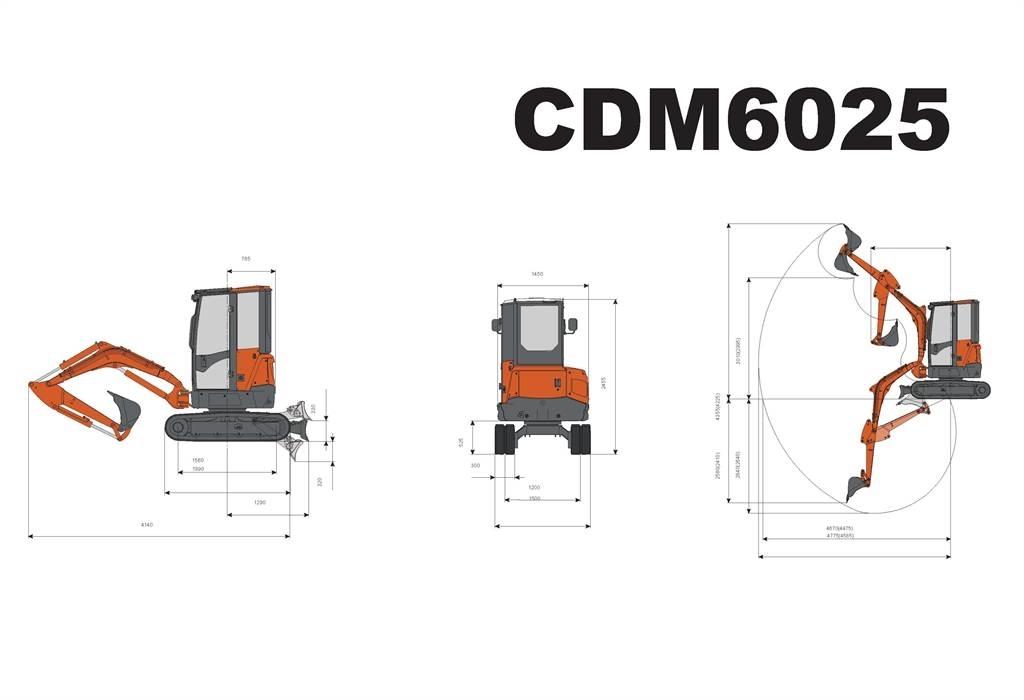 Lonking CDM6025 Minikaivukoneet < 7t