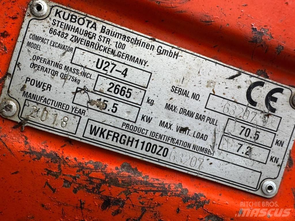 Kubota U 27-4 Minikaivukoneet < 7t
