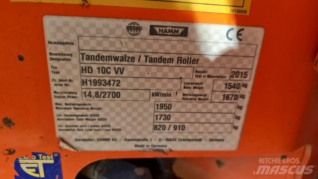 Hamm HD 10 C VV Tandemjyrät