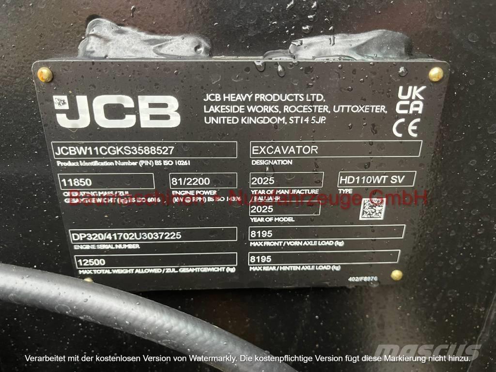 JCB Hydradig 110W Pyöräkaivukoneet