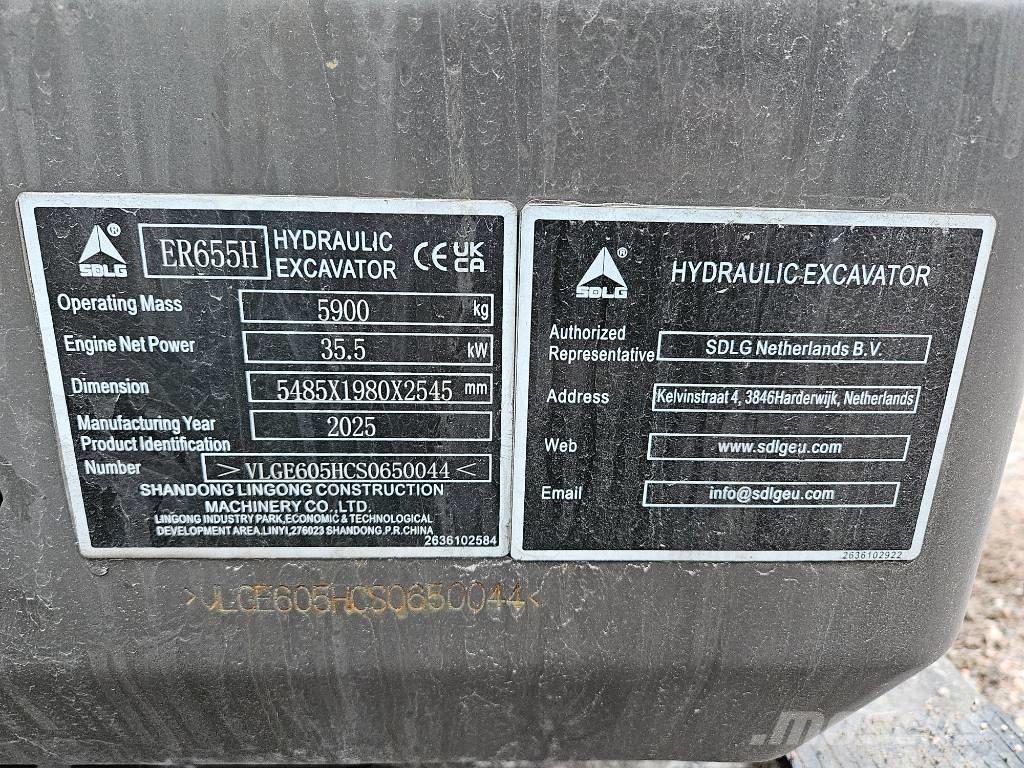 SDLG ER655H Minikaivukoneet < 7t