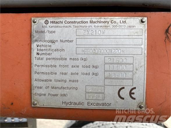 Hitachi ZX 210 W Pyöräkaivukoneet