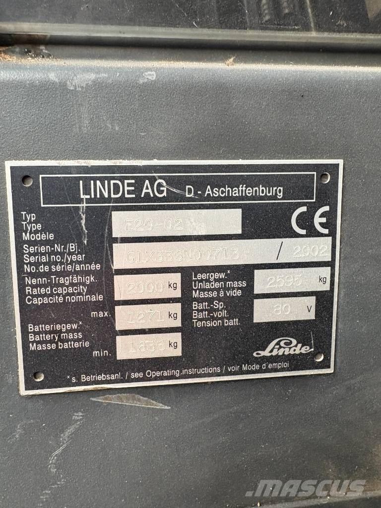 Linde E 20 P-02 Sähkötrukit