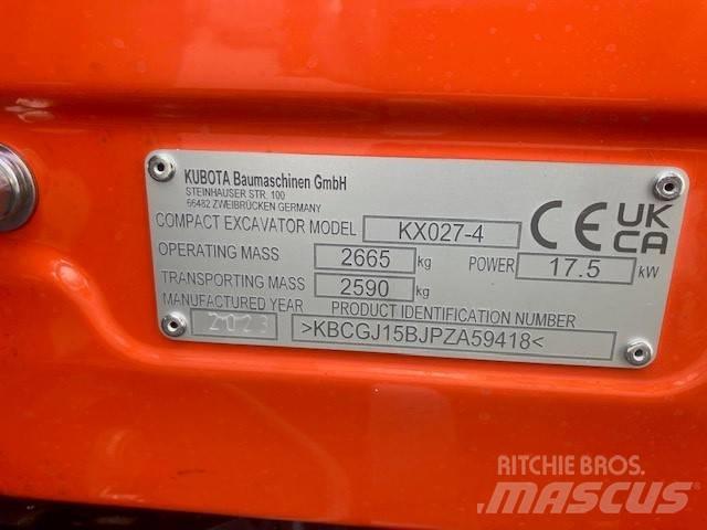 Kubota KX027-4 Minikaivukoneet < 7t