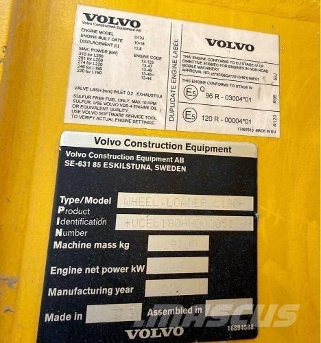 Volvo L 180 H Pyöräkuormaajat