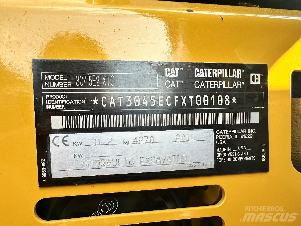 CAT 304.5 E2 XTC Minikaivukoneet < 7t