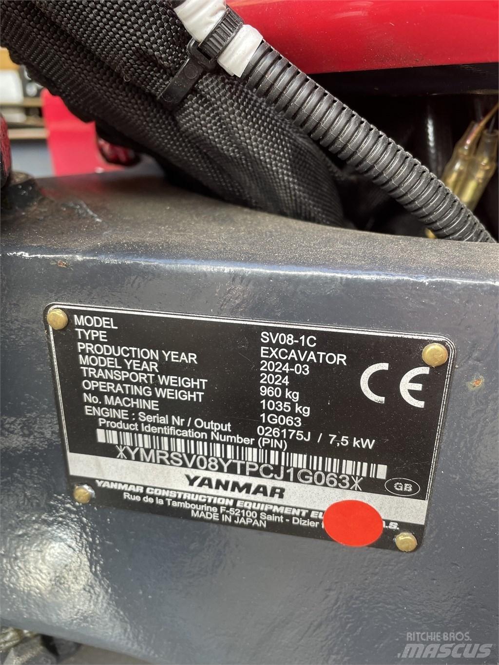 Yanmar SV 08 Minikaivukoneet < 7t