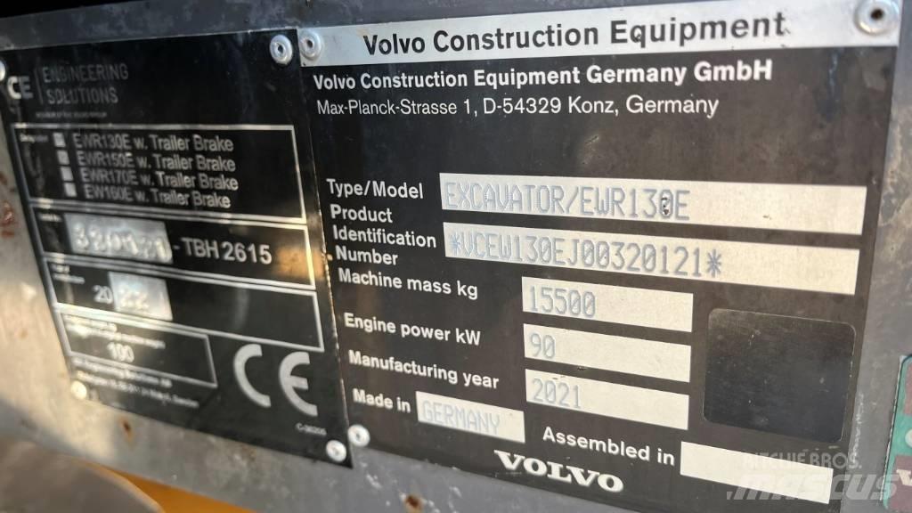 Volvo EWR130E Pyöräkaivukoneet