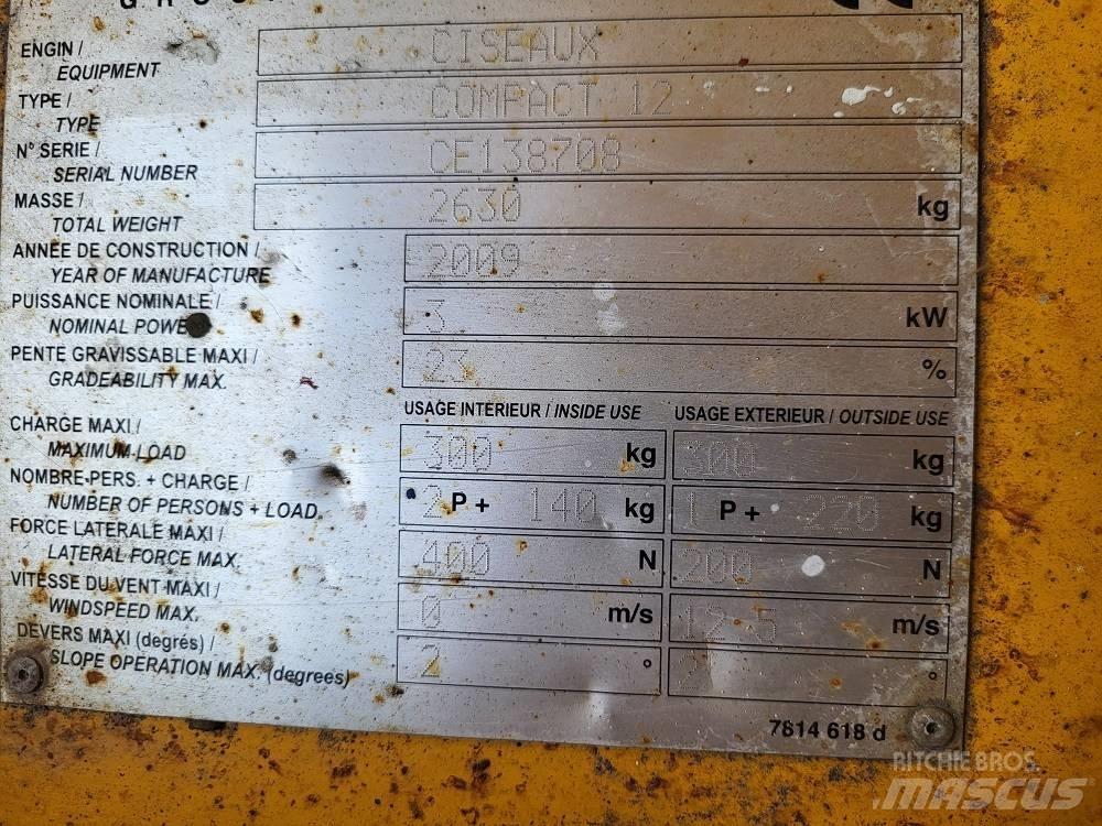 Haulotte Compact 12 Saksilavat