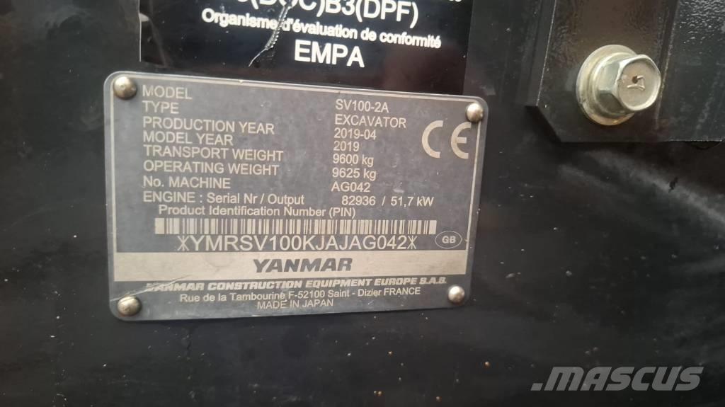 Yanmar SV 100-2A Midikaivukoneet 7t - 12t