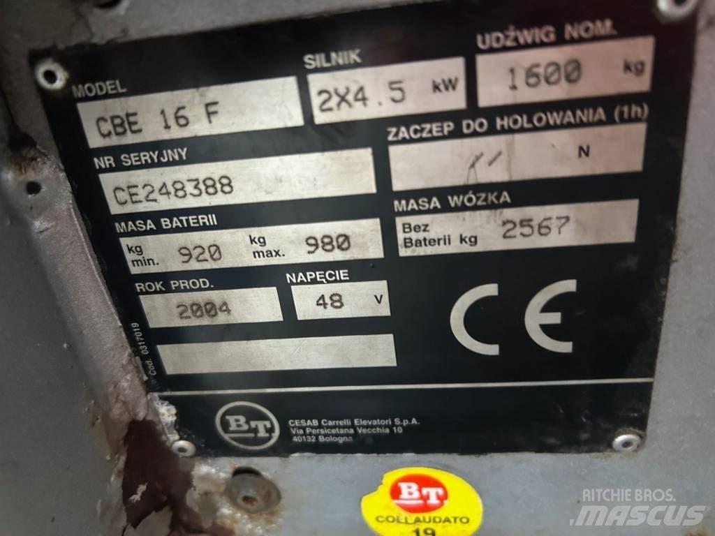 BT CBE 16 F Sähkötrukit