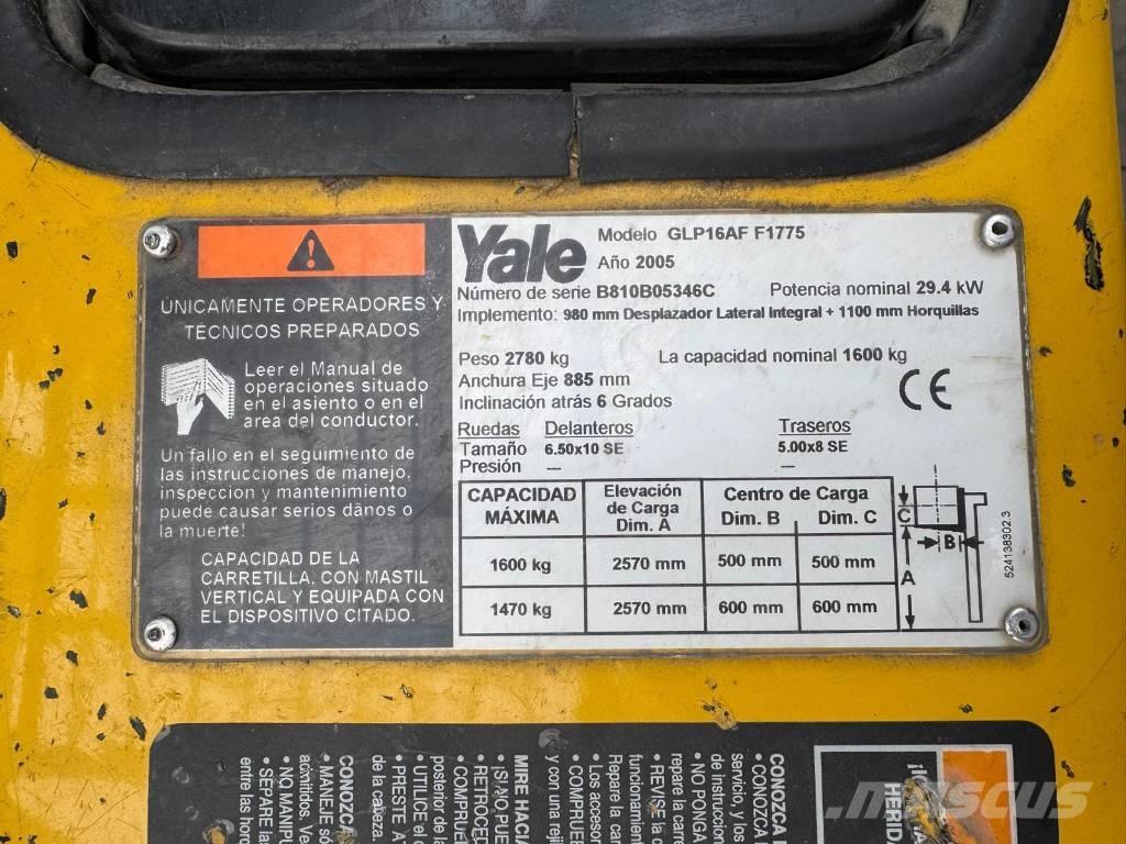 Yale GLP 16 AF F1775 Nestekaasutrukit