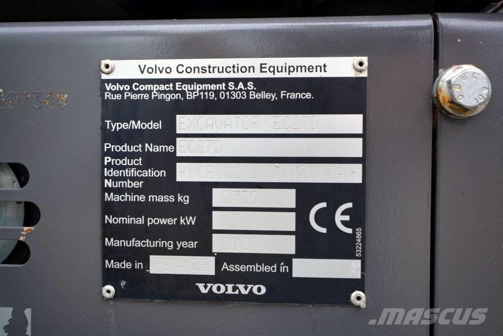 Volvo EC 27 D Minikaivukoneet < 7t