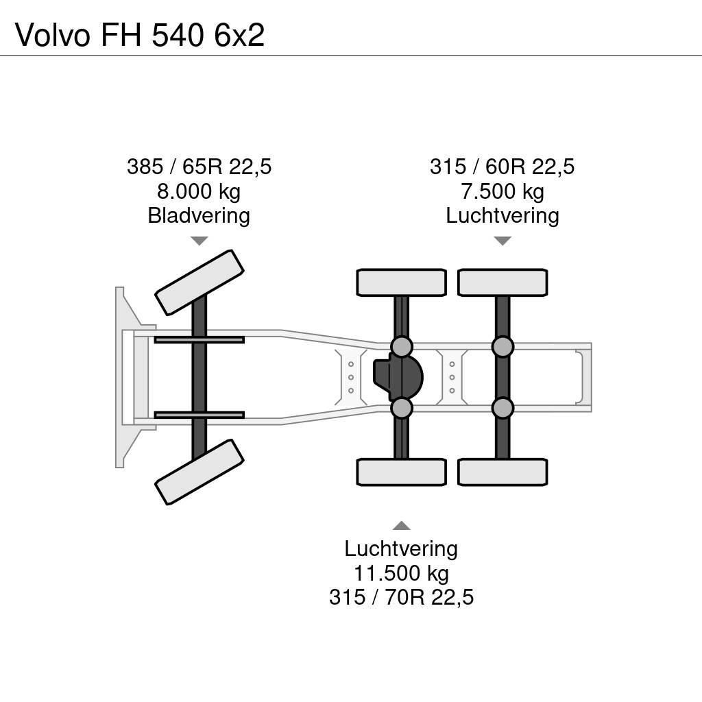 Volvo FH 540 6x2 Vetopöytäautot