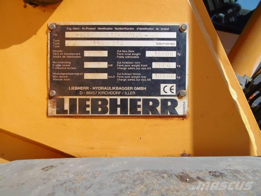 Liebherr A314 Pyöräkaivukoneet