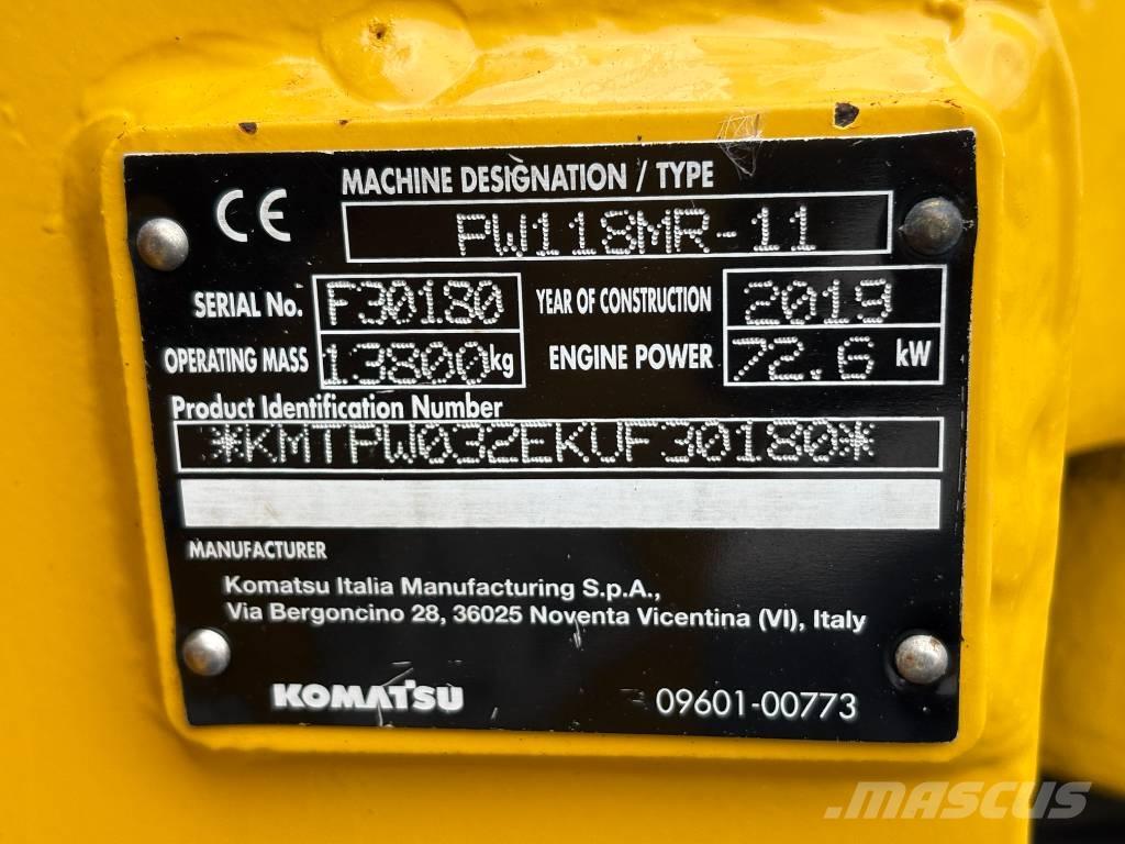 Komatsu PW118-11 Pyöräkaivukoneet