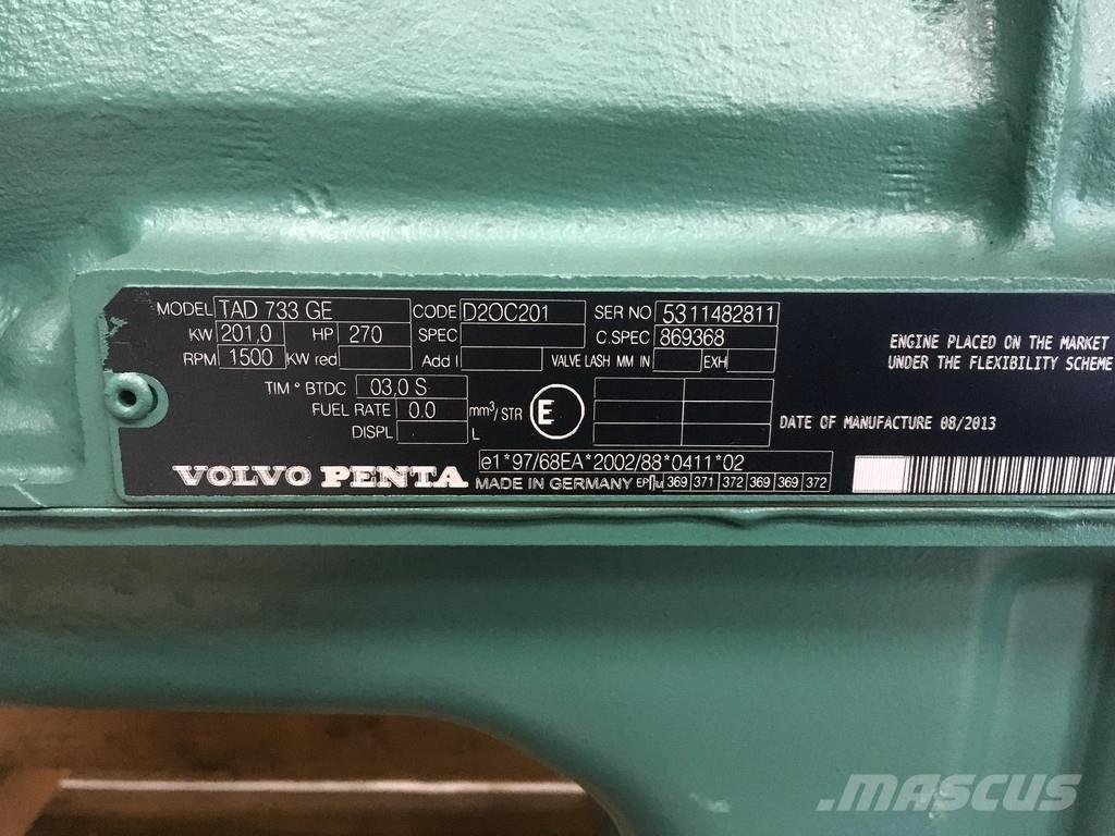 Volvo TAD733GE NEW Moottorit