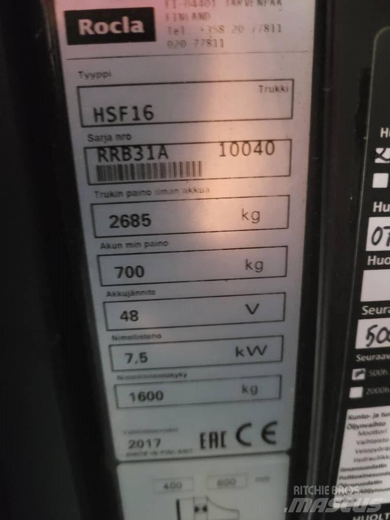 Rocla HSF16 Työntömastotrukit