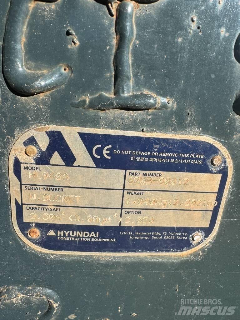Hyundai HL 940 Pyöräkuormaajat