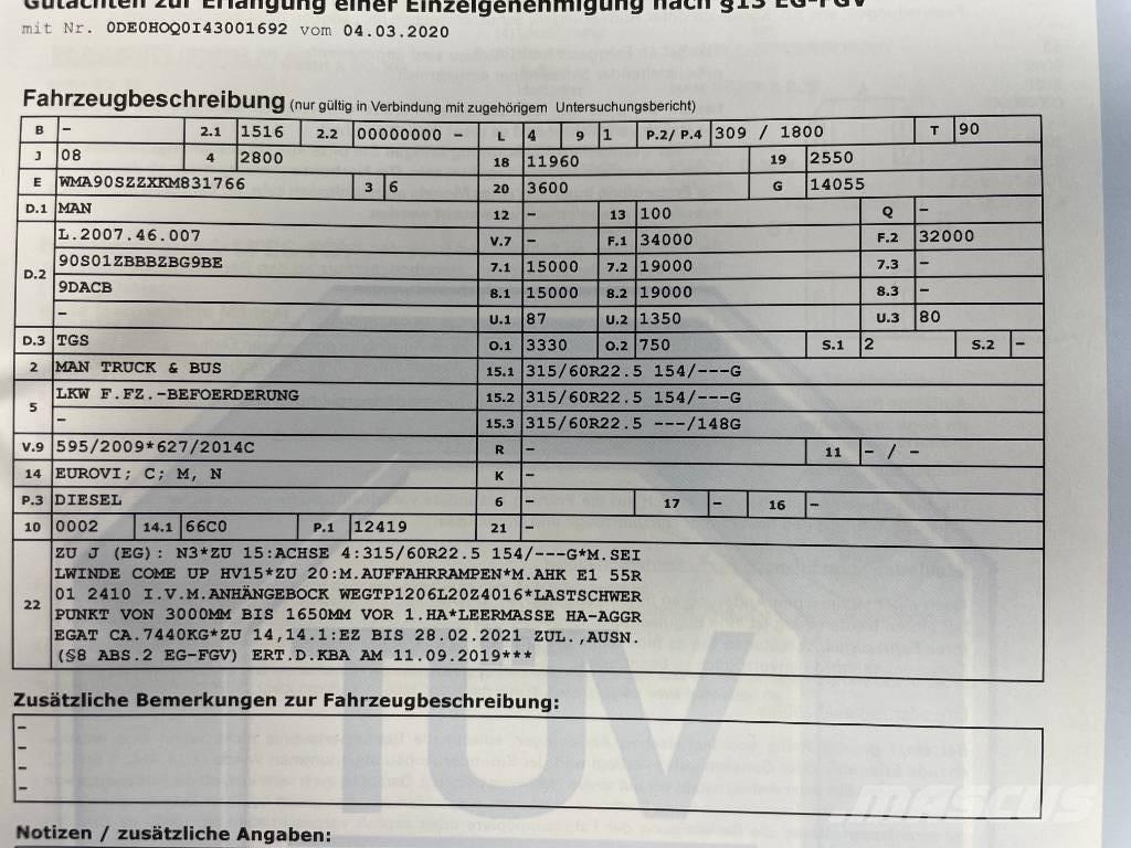 MAN TGS 35.420 Vetopöytäautot