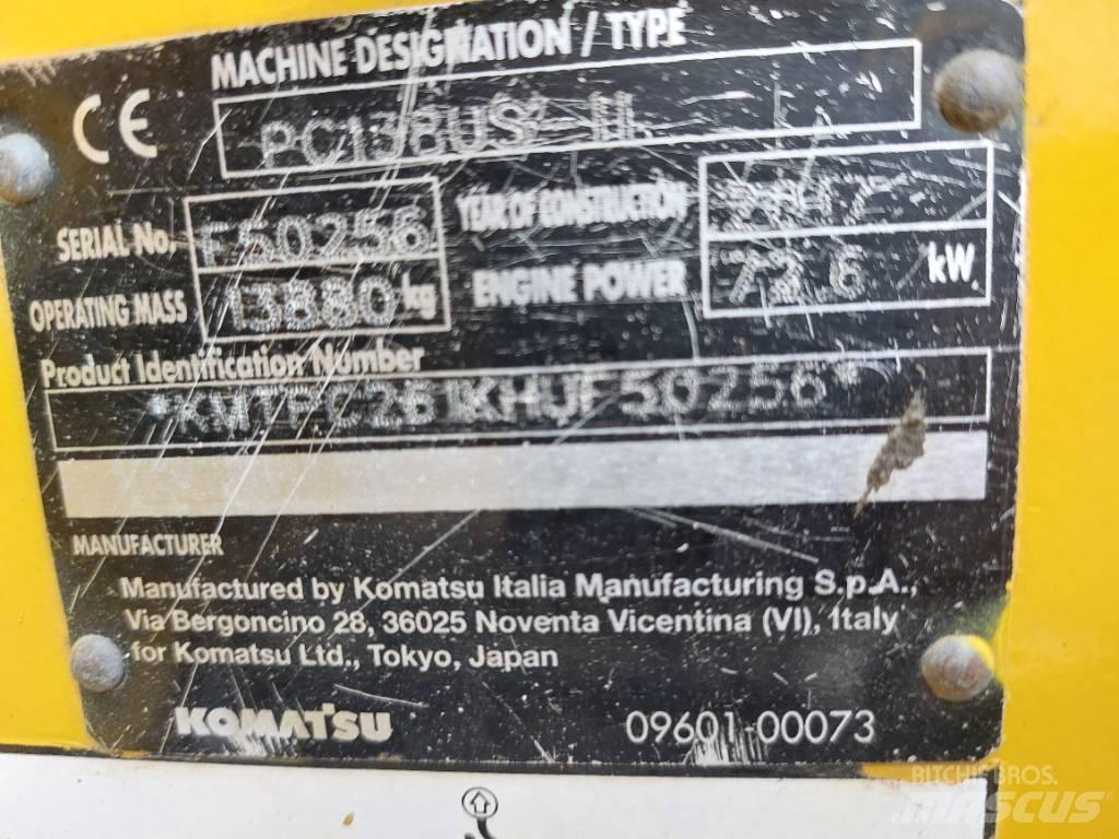 Komatsu PC138US-11 Telakaivukoneet