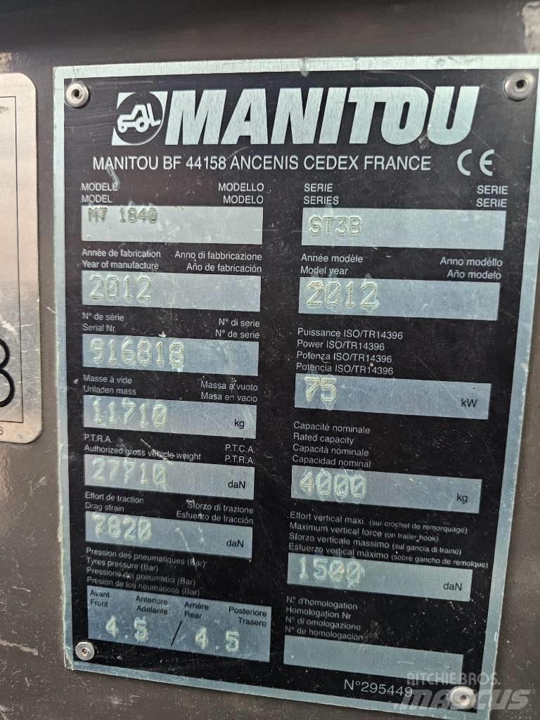 Manitou MT1840 Kurottajat