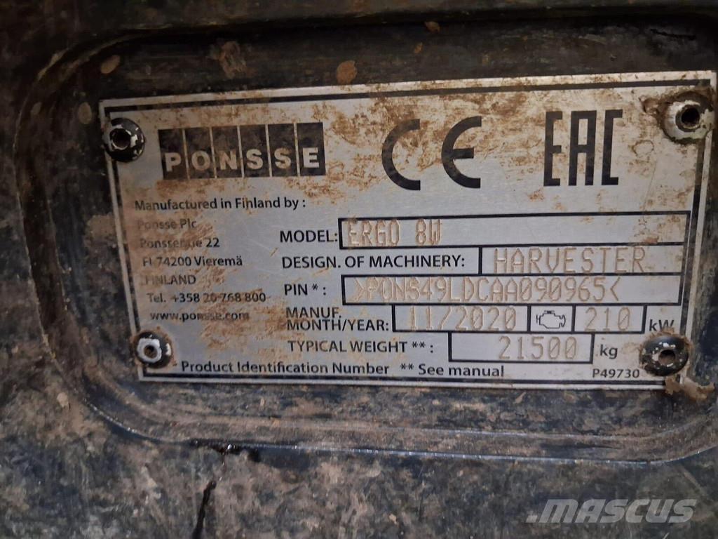 Ponsse Ergo 8W Harvesterit