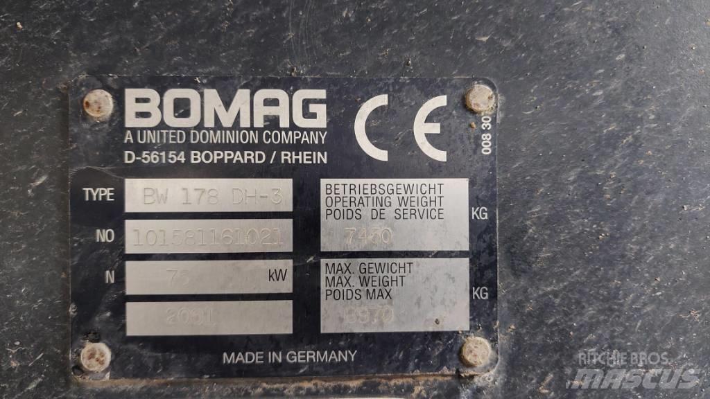Bomag BW 178 D H-3 Tandemjyrät