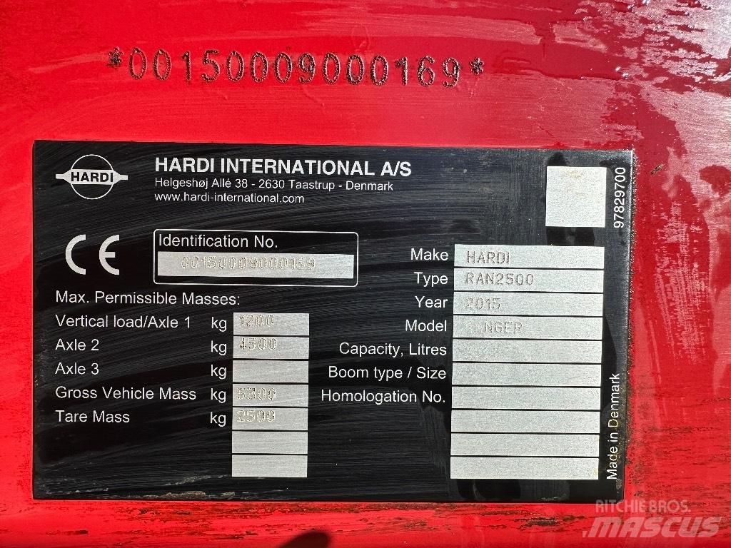 Hardi Ranger 2500 Hinattavat ruiskut