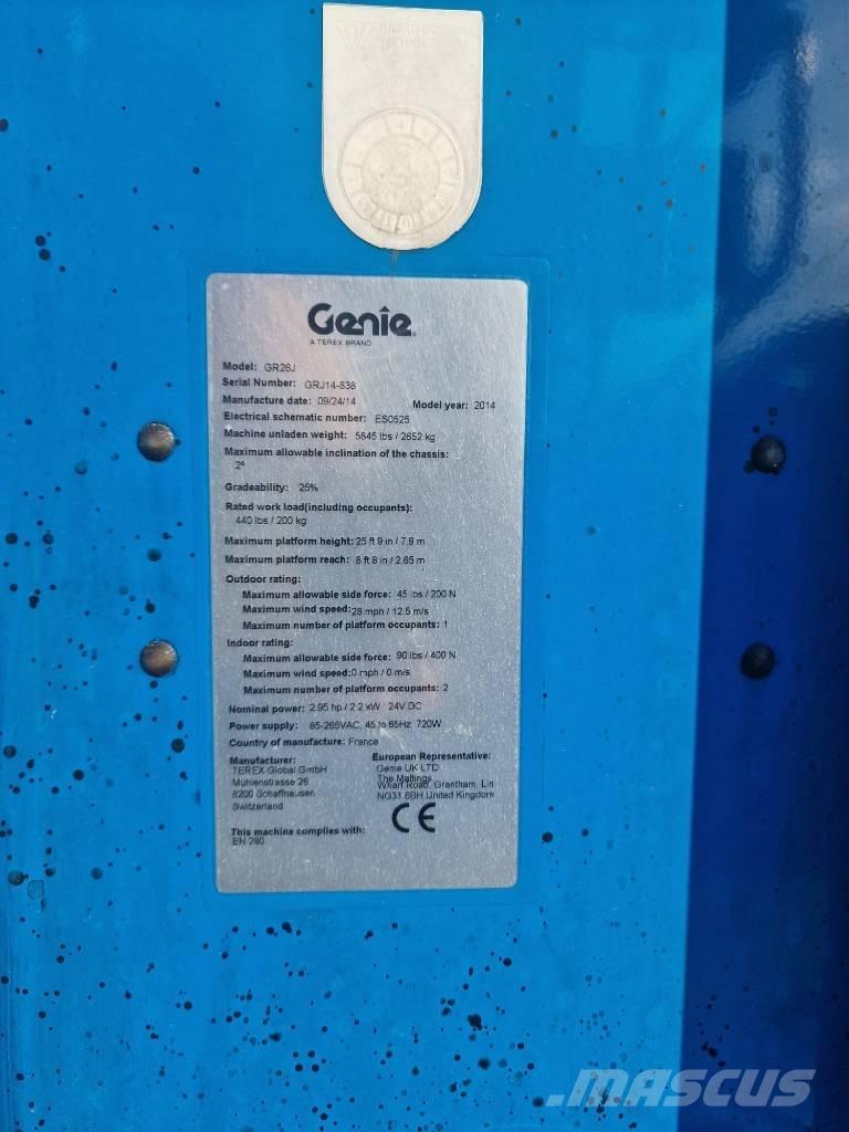 Genie GR 26 J Henkilönostimet ja nostolaitteet