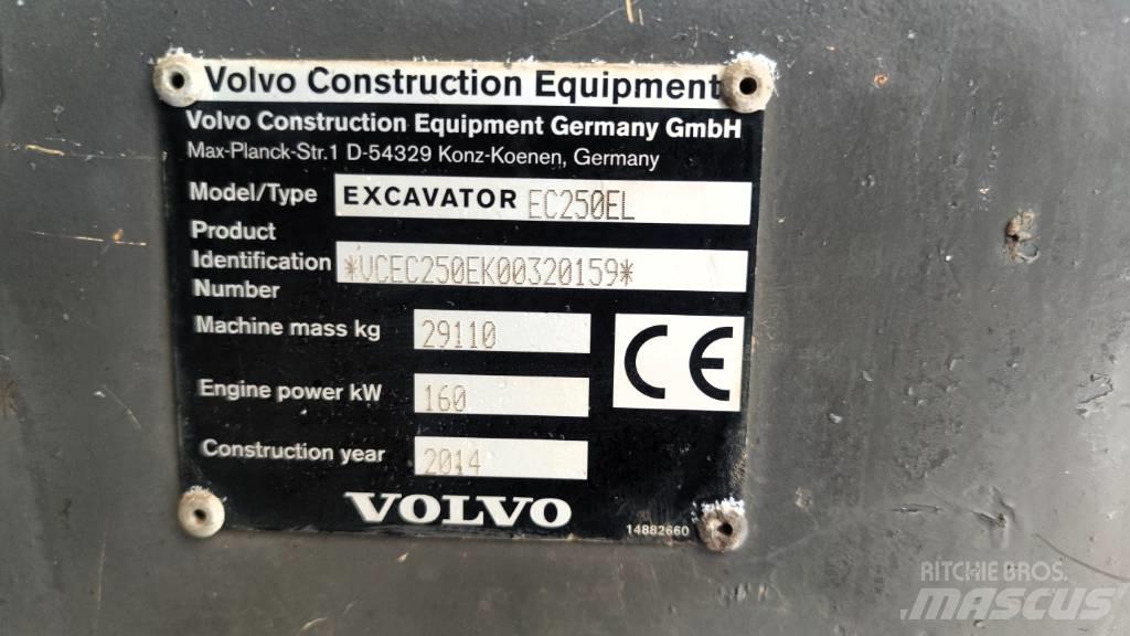 Volvo EC 250 EL Telakaivukoneet