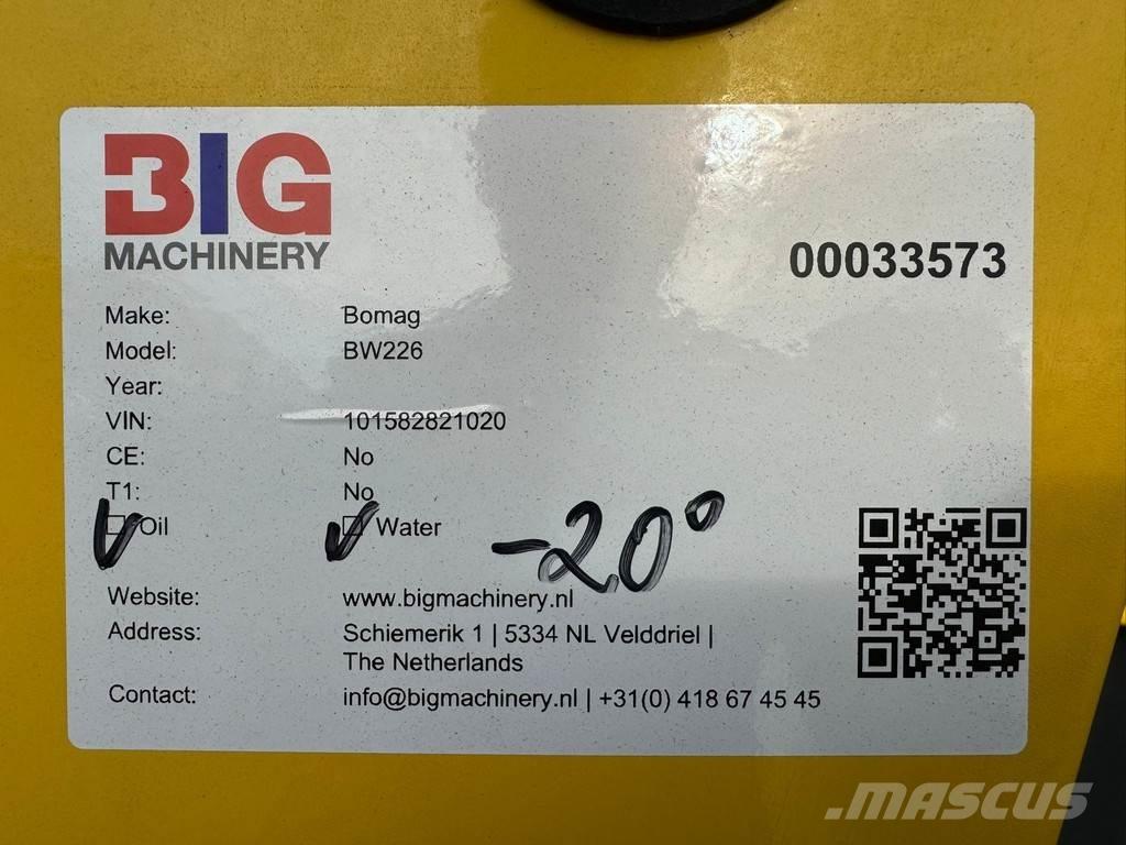 Bomag BW226 Yksivalssijyrät
