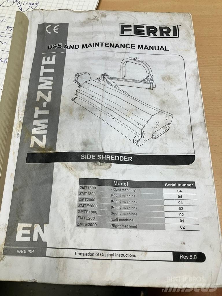 Ferri ZMTE 2000 Kesantoleikkurit ja -murskaimet